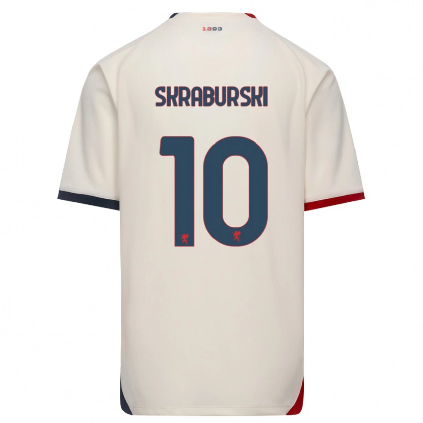 Danxen Pánské Borys Skraburski #10 Bílá Červená Daleko Hráčské Dresy 2026/27 Dres
