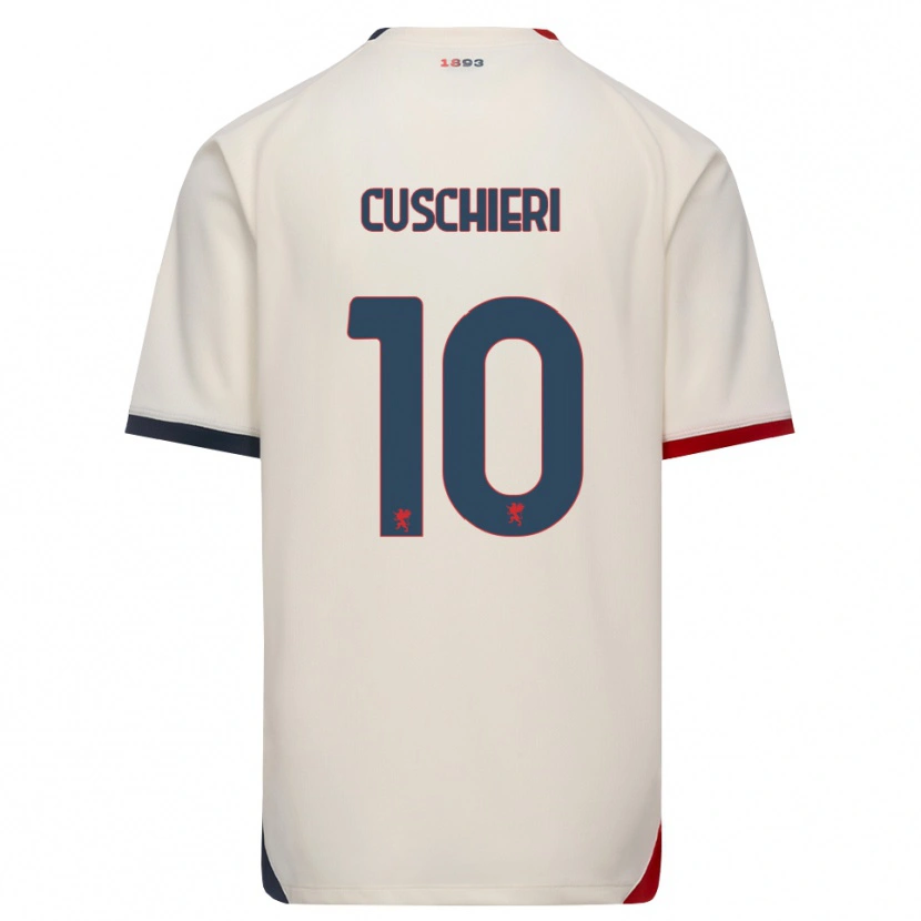 Danxen Pánské Rachel Cuschieri #10 Bílá Červená Daleko Hráčské Dresy 2026/27 Dres