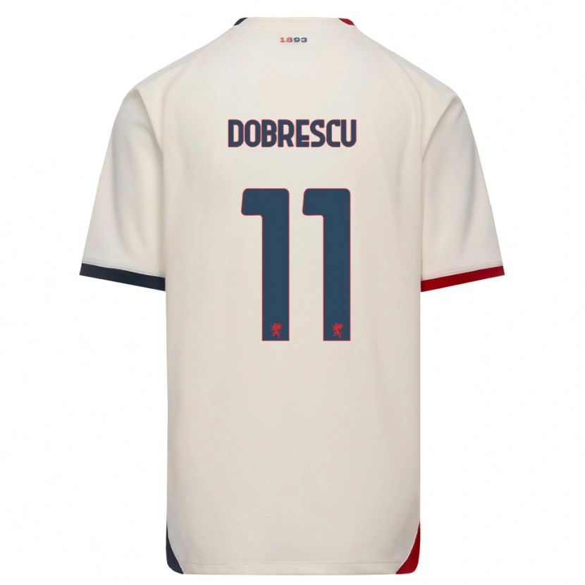 Danxen Pánské Ianis Dobrescu #11 Bílá Červená Daleko Hráčské Dresy 2026/27 Dres