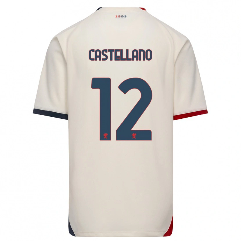 Danxen Pánské Cristiano Castellano #12 Bílá Červená Daleko Hráčské Dresy 2026/27 Dres