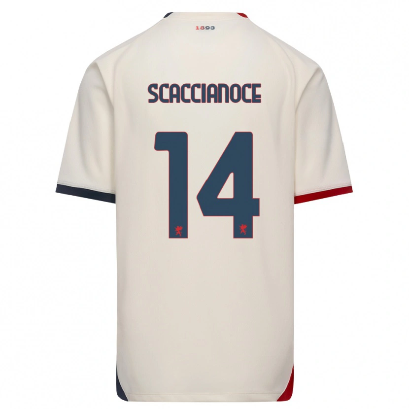 Danxen Pánské Francesco Scaccianoce #14 Bílá Červená Daleko Hráčské Dresy 2026/27 Dres