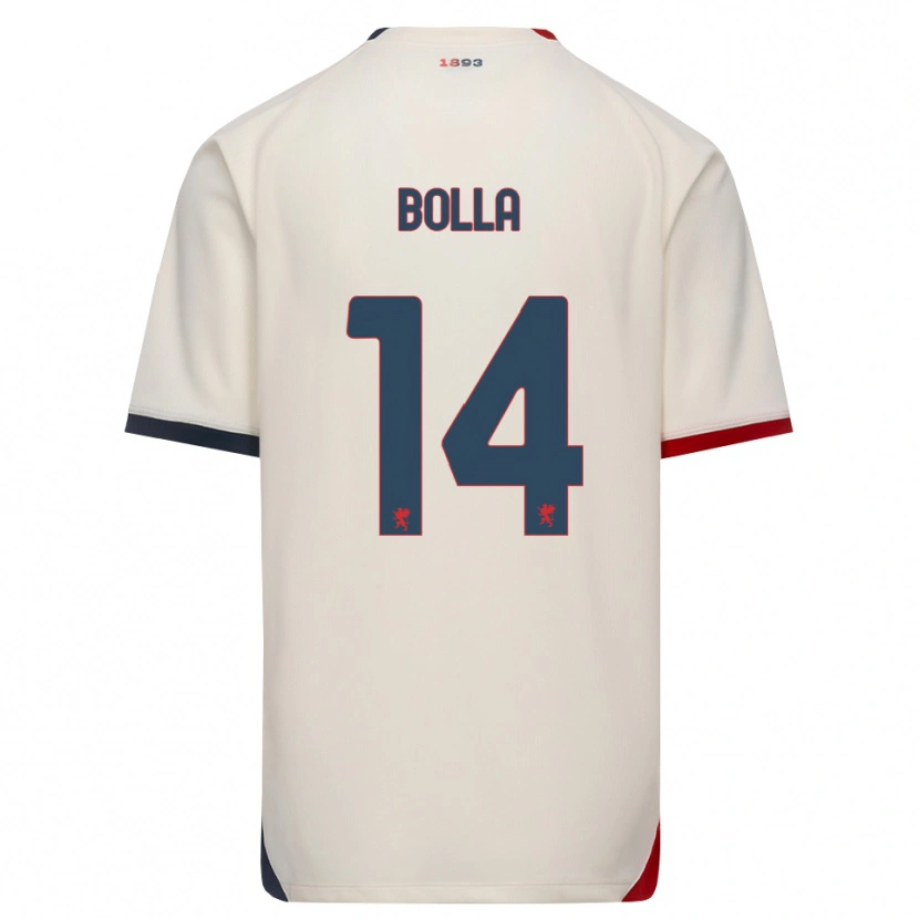 Danxen Pánské Nicolò Bolla #14 Bílá Červená Daleko Hráčské Dresy 2026/27 Dres