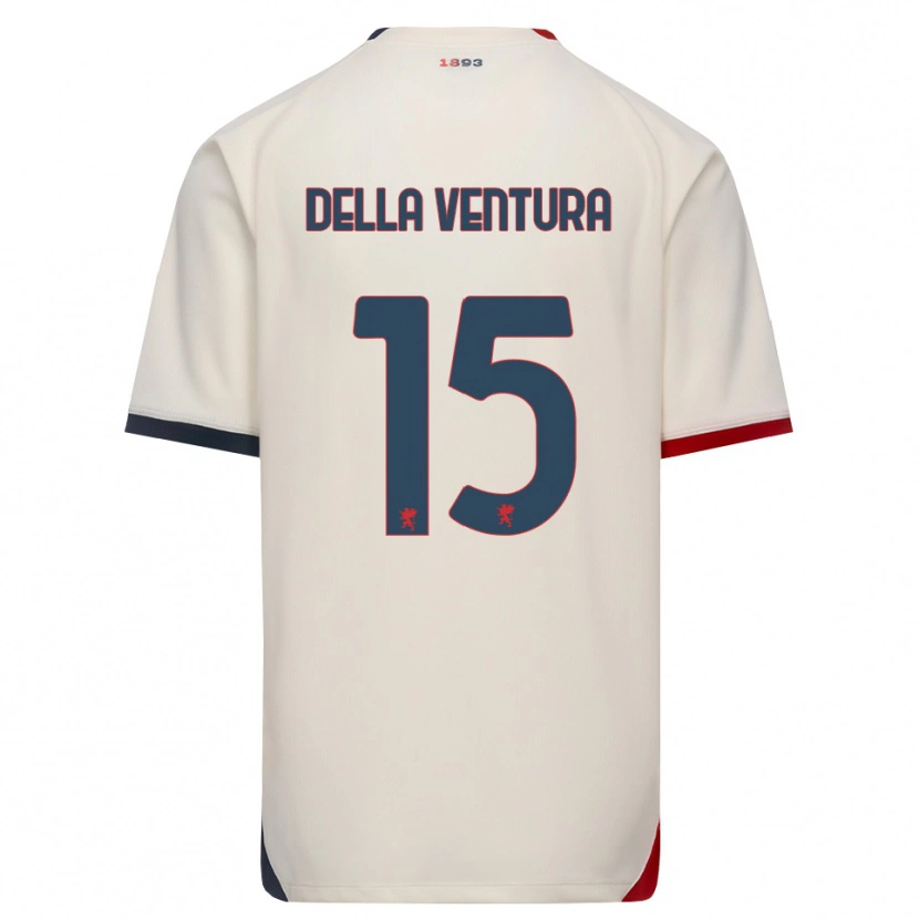 Danxen Pánské Lorenzo Della Ventura #15 Bílá Červená Daleko Hráčské Dresy 2026/27 Dres