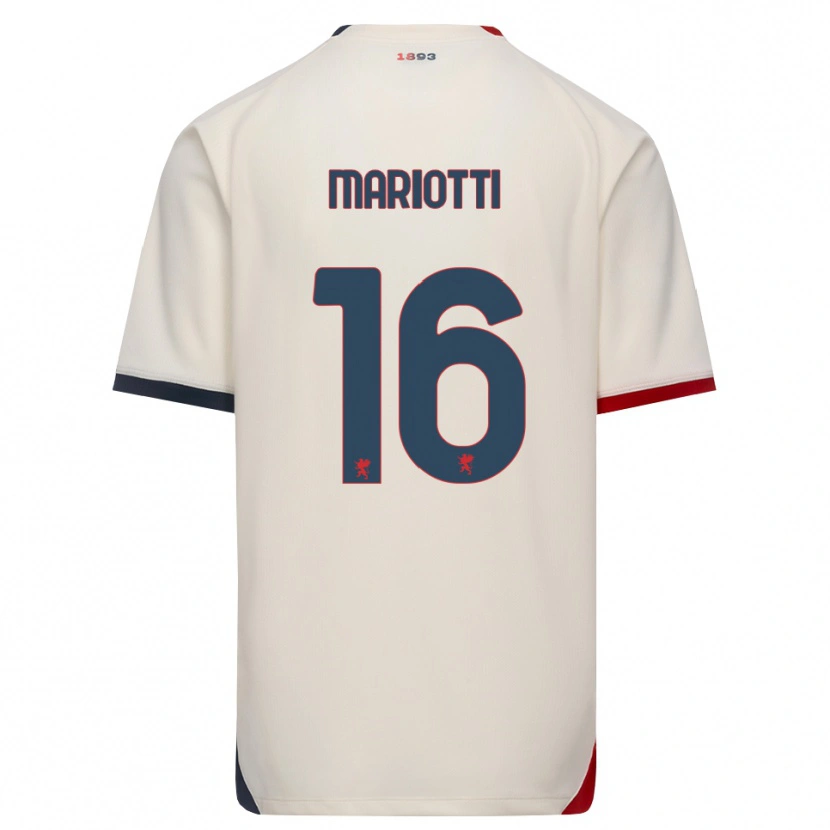 Danxen Pánské Andrea Mariotti #16 Bílá Červená Daleko Hráčské Dresy 2026/27 Dres