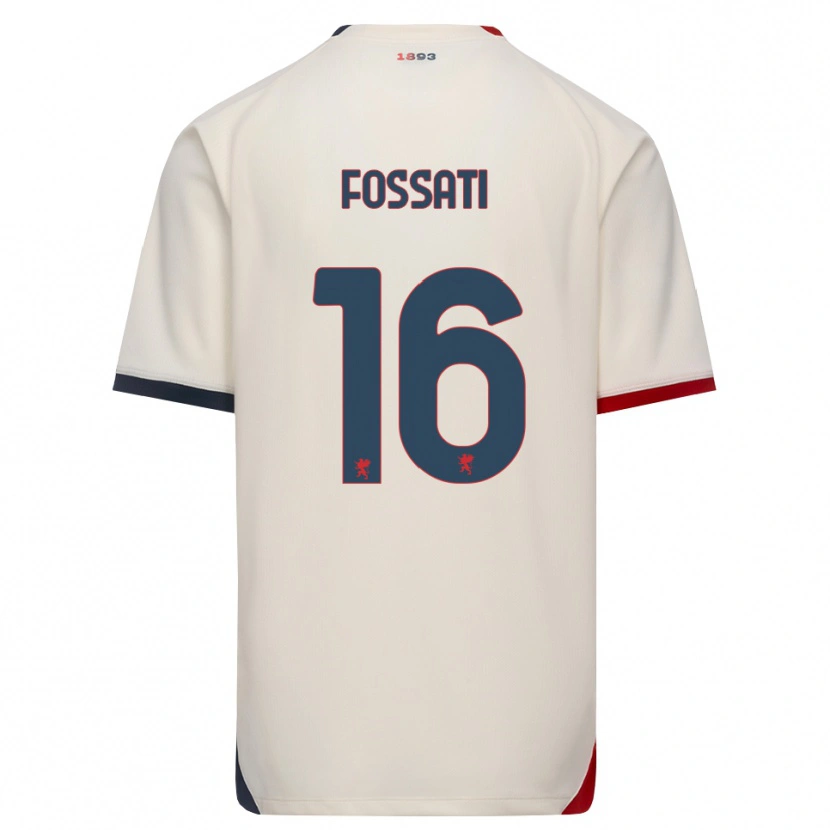 Danxen Pánské Daniel Fossati #16 Bílá Červená Daleko Hráčské Dresy 2026/27 Dres