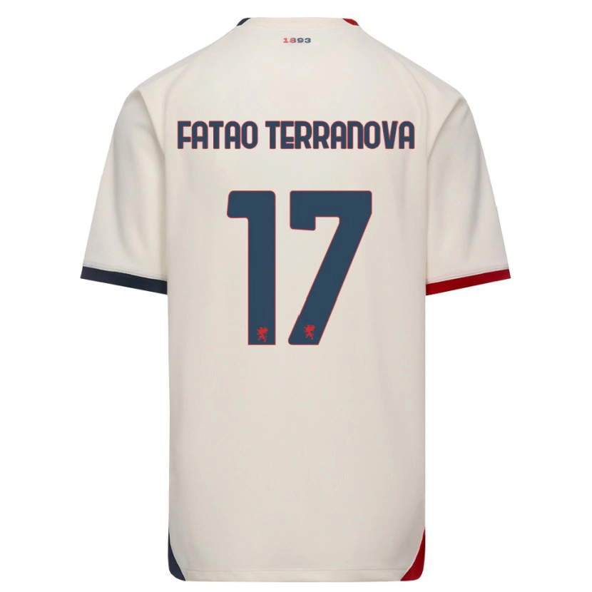 Danxen Pánské Emanuele Fatao Terranova #17 Bílá Červená Daleko Hráčské Dresy 2026/27 Dres