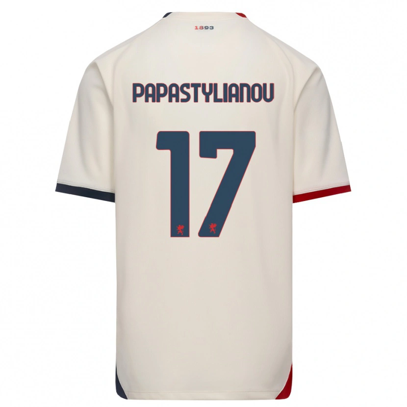 Danxen Pánské Lysandros Andreas Papastylianou #17 Bílá Červená Daleko Hráčské Dresy 2026/27 Dres