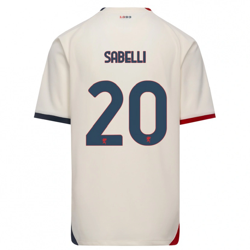 Danxen Pánské Stefano Sabelli #20 Bílá Červená Daleko Hráčské Dresy 2026/27 Dres