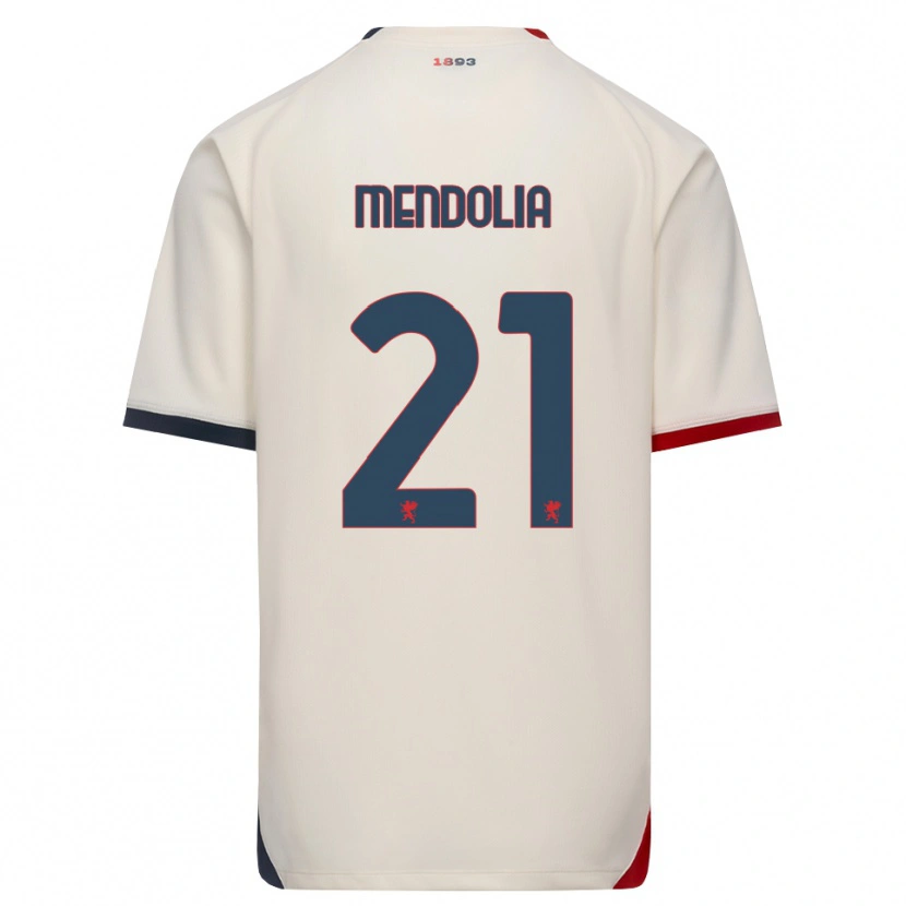 Danxen Pánské Mattia Mendolia #21 Bílá Červená Daleko Hráčské Dresy 2026/27 Dres