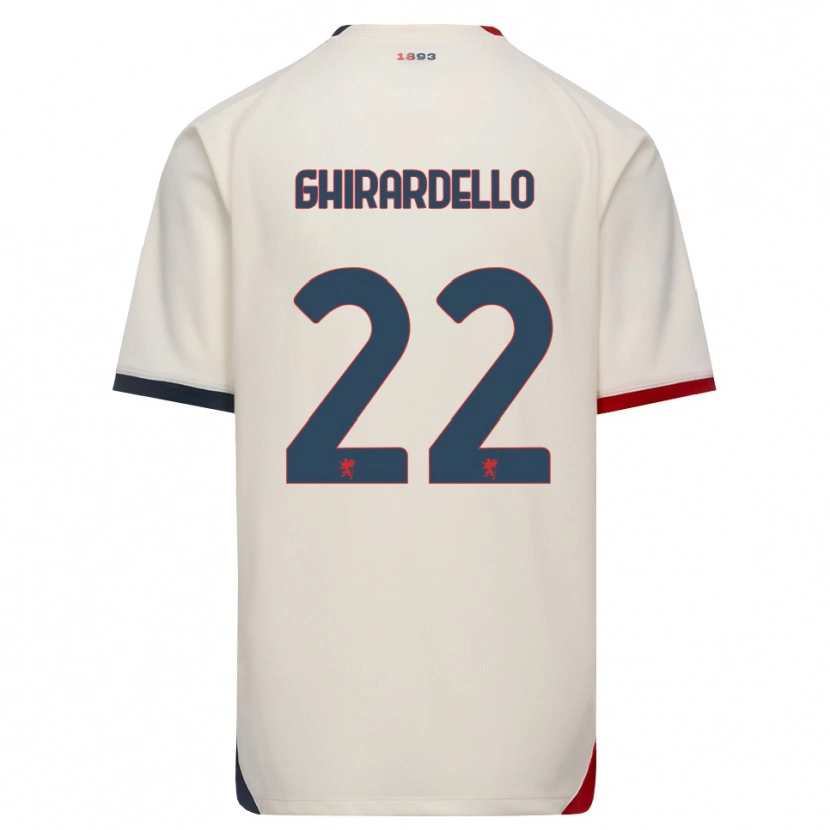 Danxen Pánské Tommaso Ghirardello #22 Bílá Červená Daleko Hráčské Dresy 2026/27 Dres