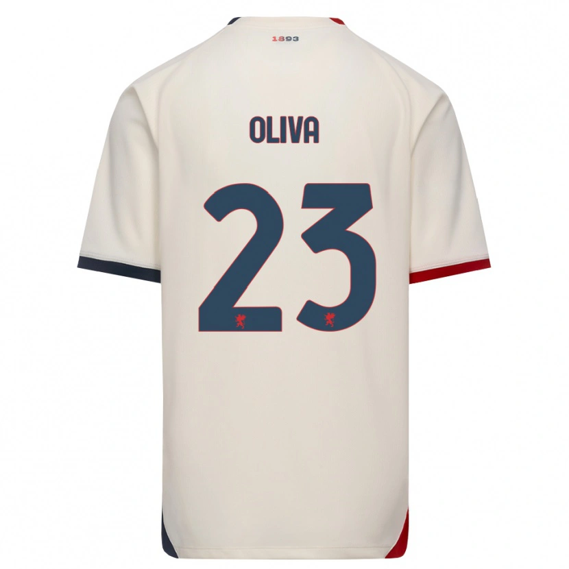 Danxen Pánské Eleonora Oliva #23 Bílá Červená Daleko Hráčské Dresy 2026/27 Dres
