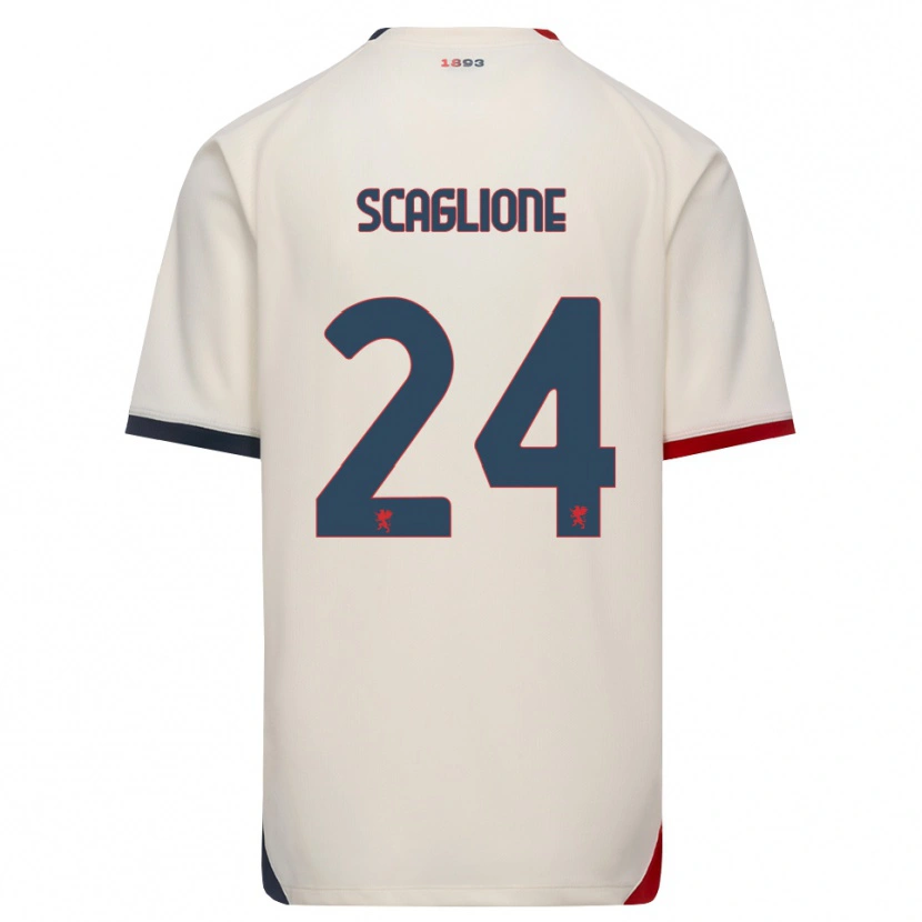 Danxen Pánské Roberto Scaglione #24 Bílá Červená Daleko Hráčské Dresy 2026/27 Dres