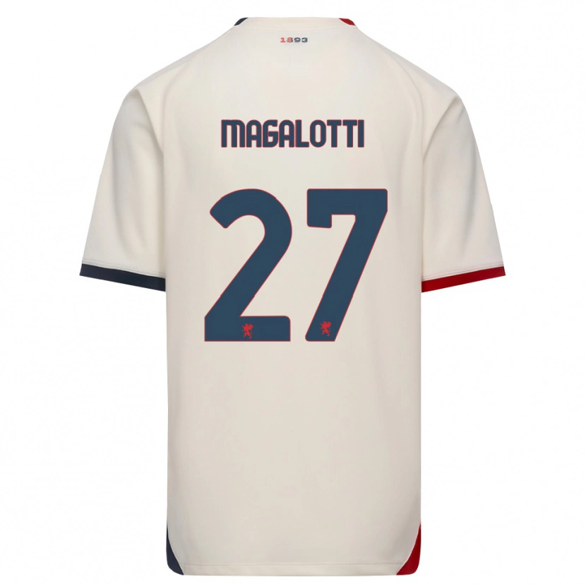 Danxen Pánské Gabriele Magalotti #27 Bílá Červená Daleko Hráčské Dresy 2026/27 Dres