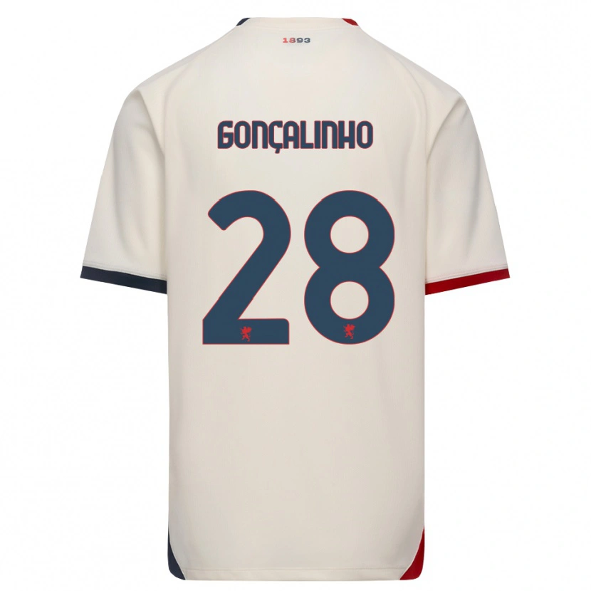 Danxen Pánské João Gonçalinho #28 Bílá Červená Daleko Hráčské Dresy 2026/27 Dres