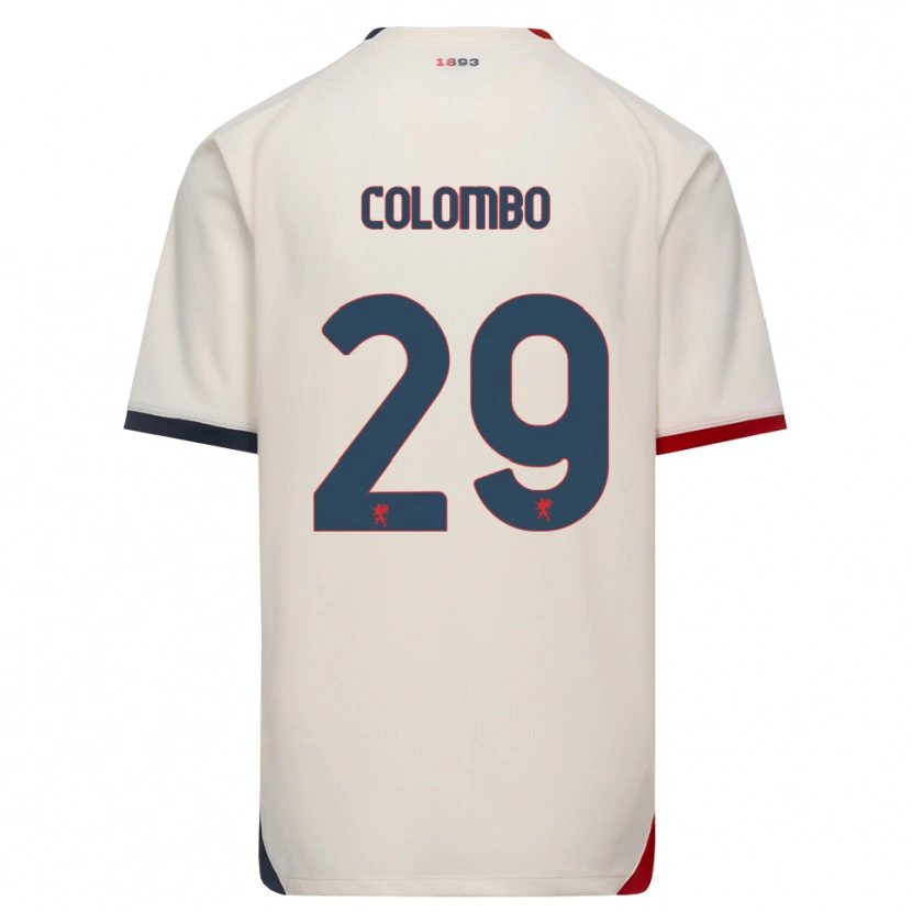 Danxen Pánské Lorenzo Colombo #29 Bílá Červená Daleko Hráčské Dresy 2026/27 Dres