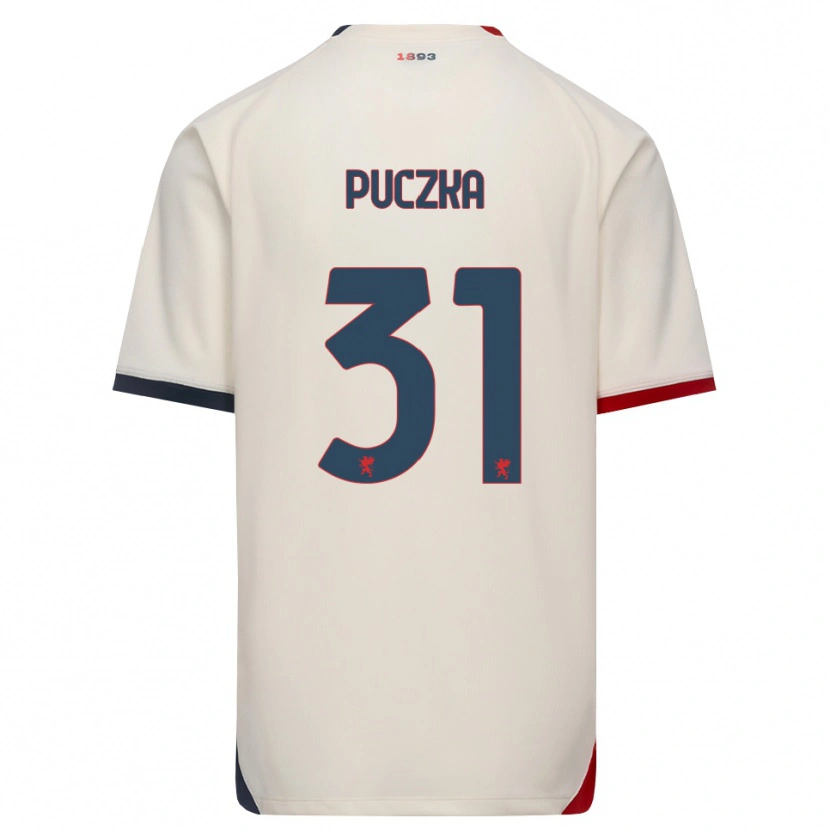 Danxen Pánské David Puczka #31 Bílá Červená Daleko Hráčské Dresy 2026/27 Dres