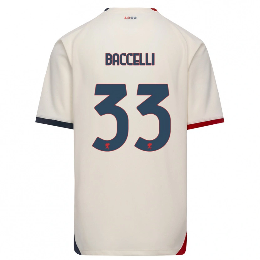 Danxen Pánské Pietro Baccelli #33 Bílá Červená Daleko Hráčské Dresy 2026/27 Dres