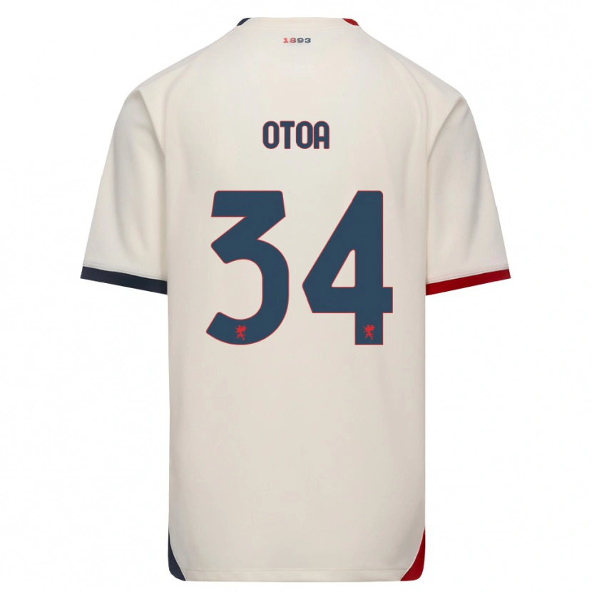 Danxen Pánské Sebastian Otoa #34 Bílá Červená Daleko Hráčské Dresy 2026/27 Dres