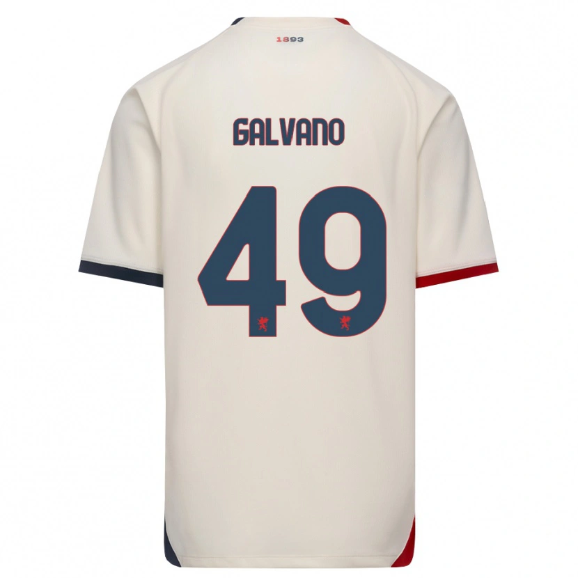 Danxen Pánské Cristian Galvano #49 Bílá Červená Daleko Hráčské Dresy 2026/27 Dres