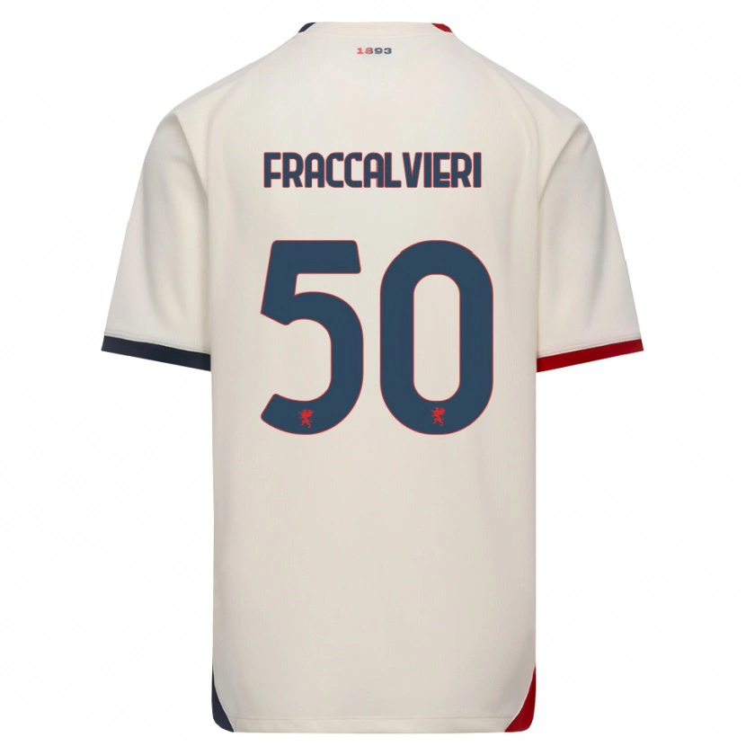Danxen Pánské Michele Fraccalvieri #50 Bílá Červená Daleko Hráčské Dresy 2026/27 Dres