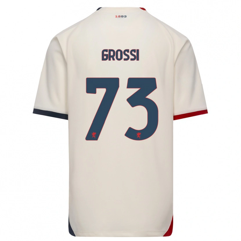 Danxen Pánské Jacopo Grossi #73 Bílá Červená Daleko Hráčské Dresy 2026/27 Dres
