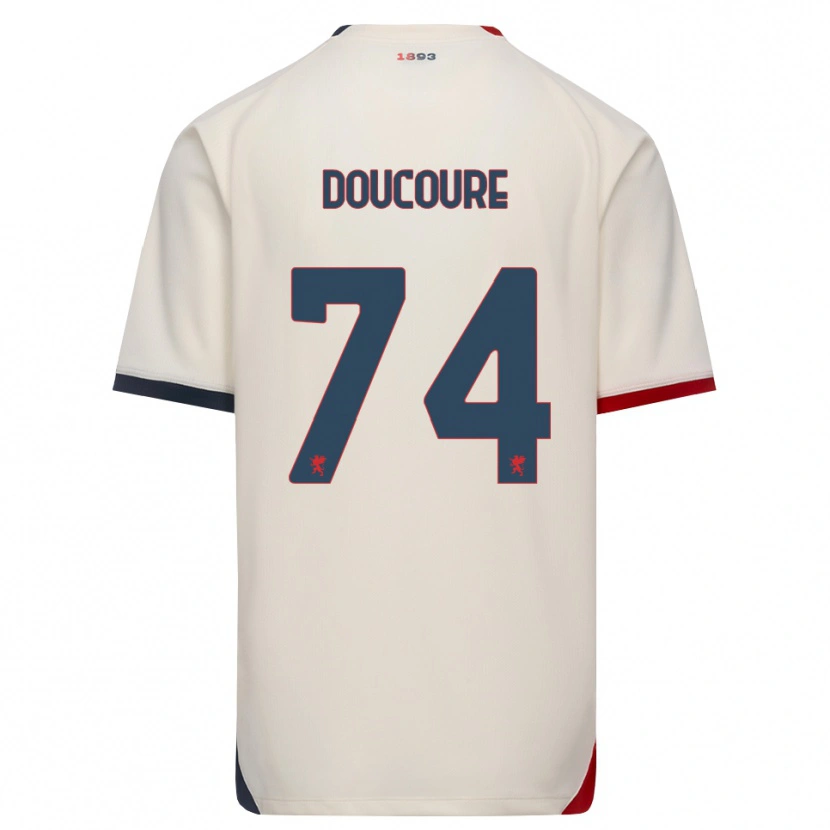Danxen Pánské Mamedi Doucouré #74 Bílá Červená Daleko Hráčské Dresy 2026/27 Dres