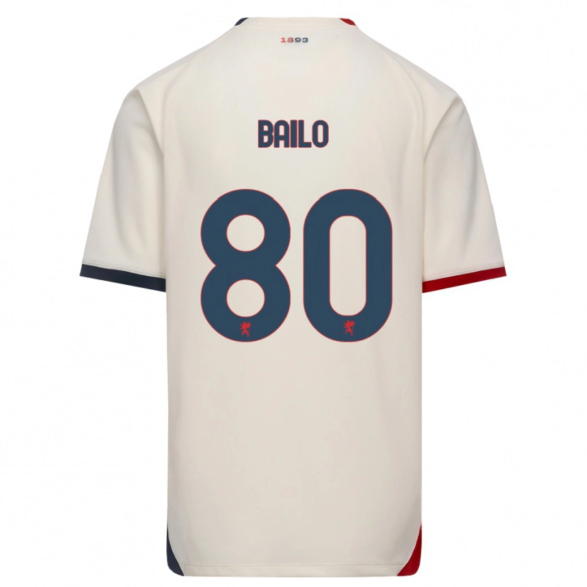 Danxen Pánské Giorgio Bailo #80 Bílá Červená Daleko Hráčské Dresy 2026/27 Dres