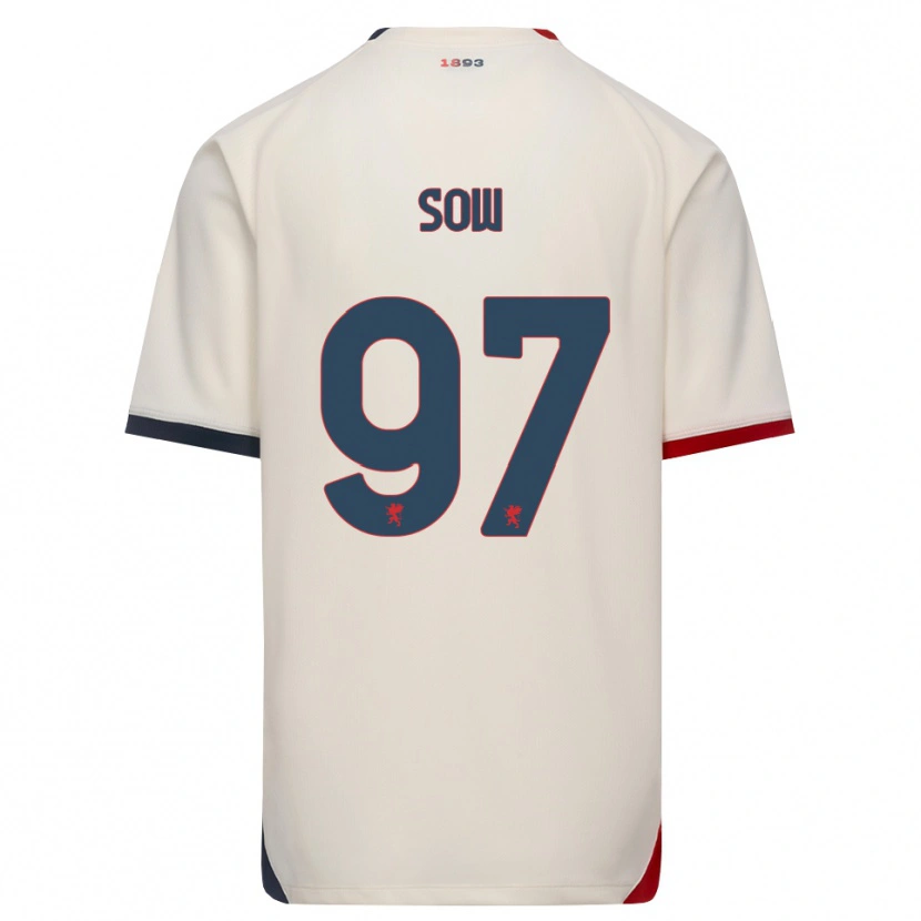 Danxen Pánské Djibril Sow #97 Bílá Červená Daleko Hráčské Dresy 2026/27 Dres