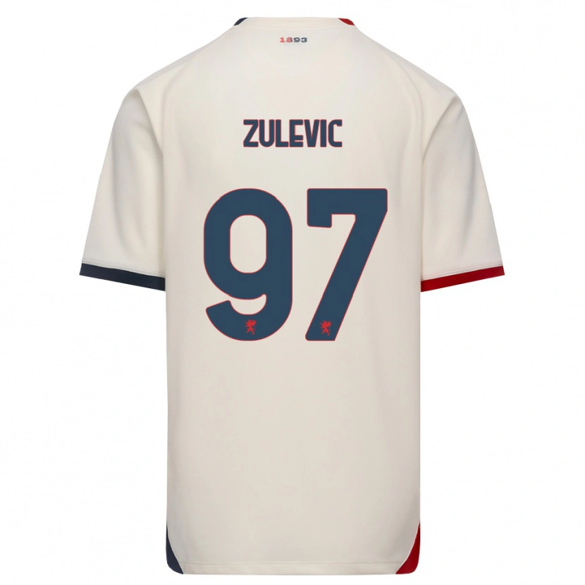 Danxen Pánské Adam Zulevic #97 Bílá Červená Daleko Hráčské Dresy 2026/27 Dres