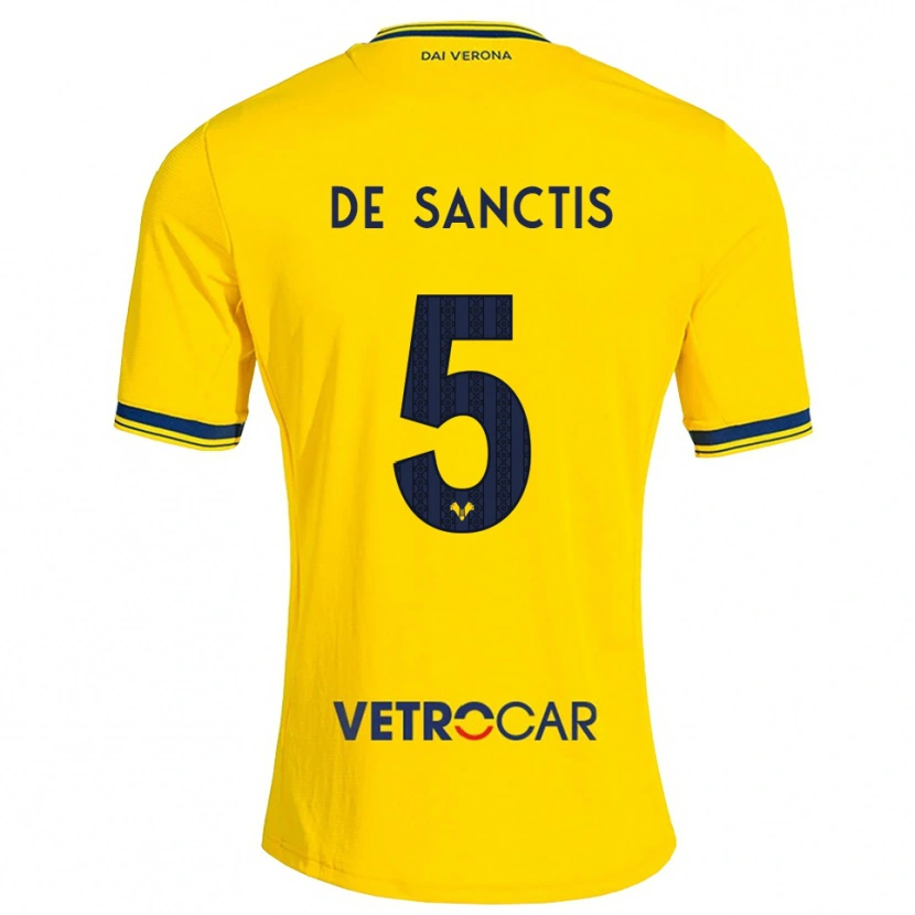 Danxen Pánské Aurora De Sanctis #5 Žlutá Červená Daleko Hráčské Dresy 2026/27 Dres