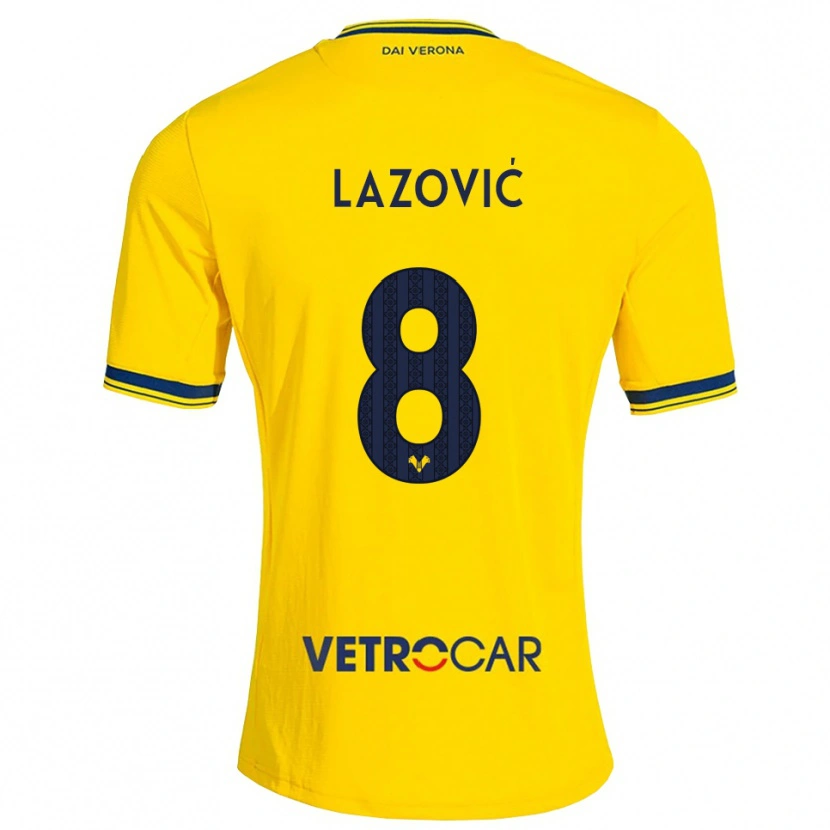 Danxen Pánské Darko Lazović #8 Žlutá Červená Daleko Hráčské Dresy 2026/27 Dres