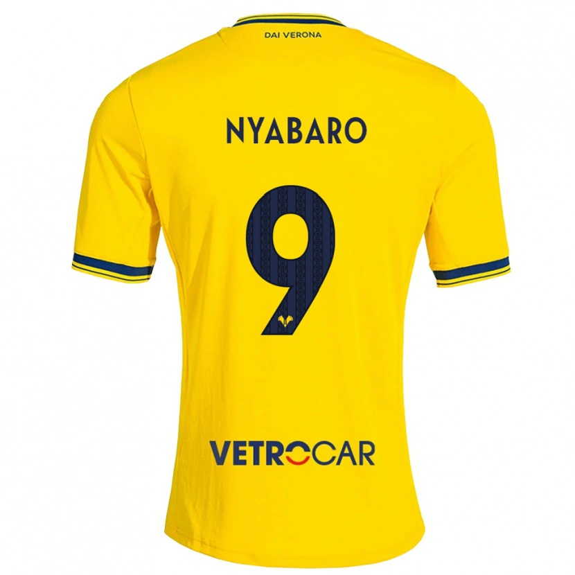 Danxen Pánské Nicholas Nyabaro #9 Žlutá Červená Daleko Hráčské Dresy 2026/27 Dres