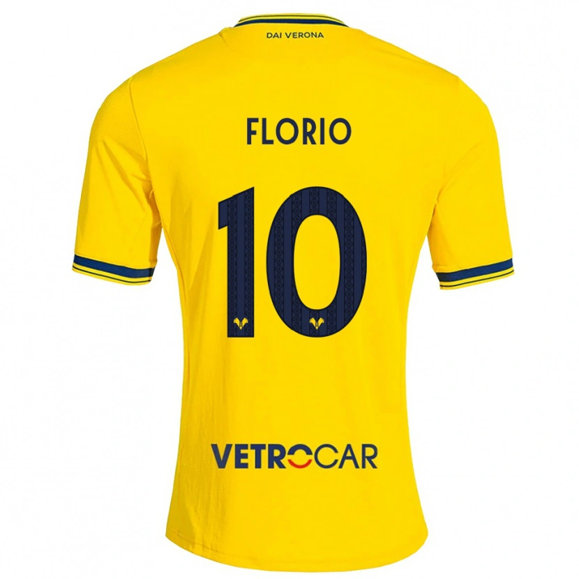 Danxen Pánské Mattia Florio #10 Žlutá Červená Daleko Hráčské Dresy 2026/27 Dres