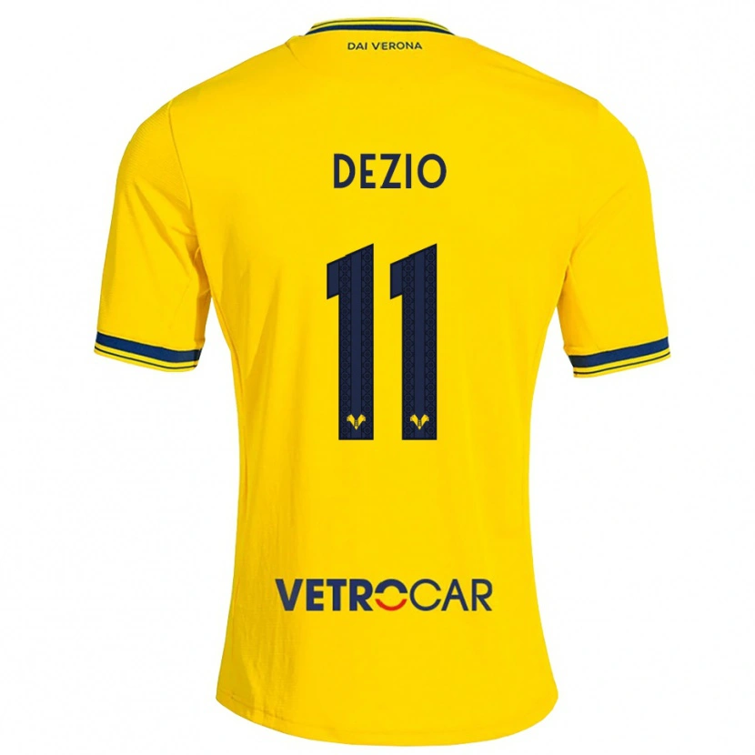 Danxen Pánské Alessandro Dezio #11 Žlutá Červená Daleko Hráčské Dresy 2026/27 Dres