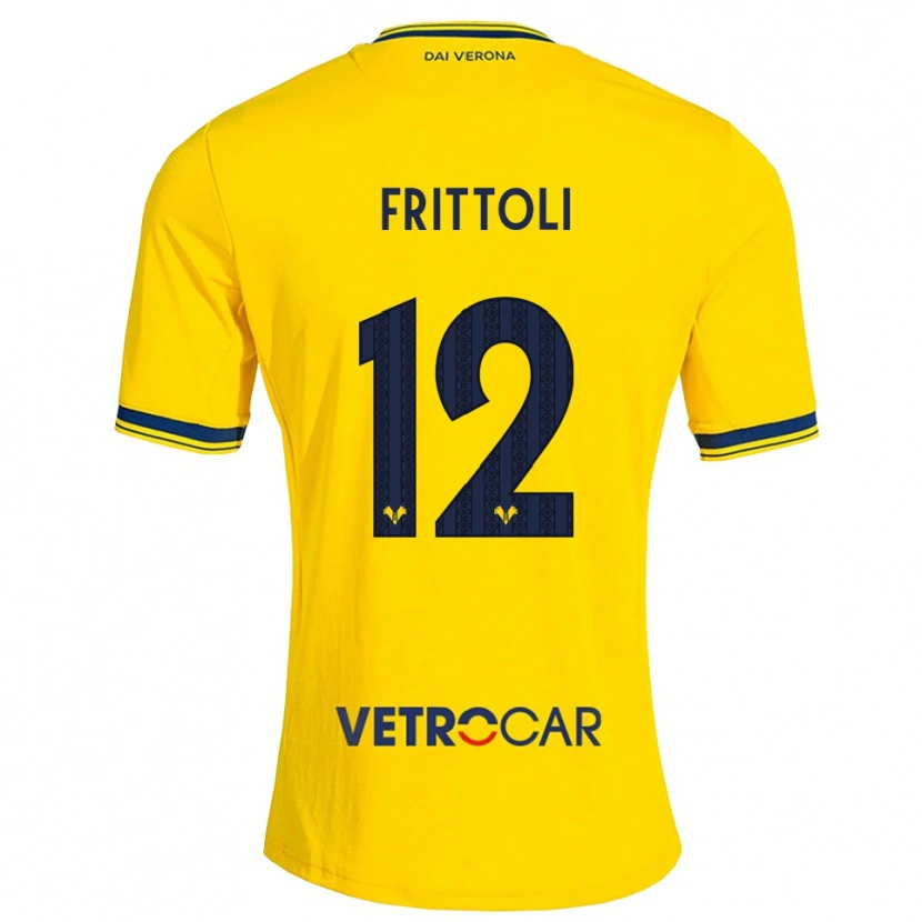 Danxen Pánské Riccardo Frittoli #12 Žlutá Červená Daleko Hráčské Dresy 2026/27 Dres