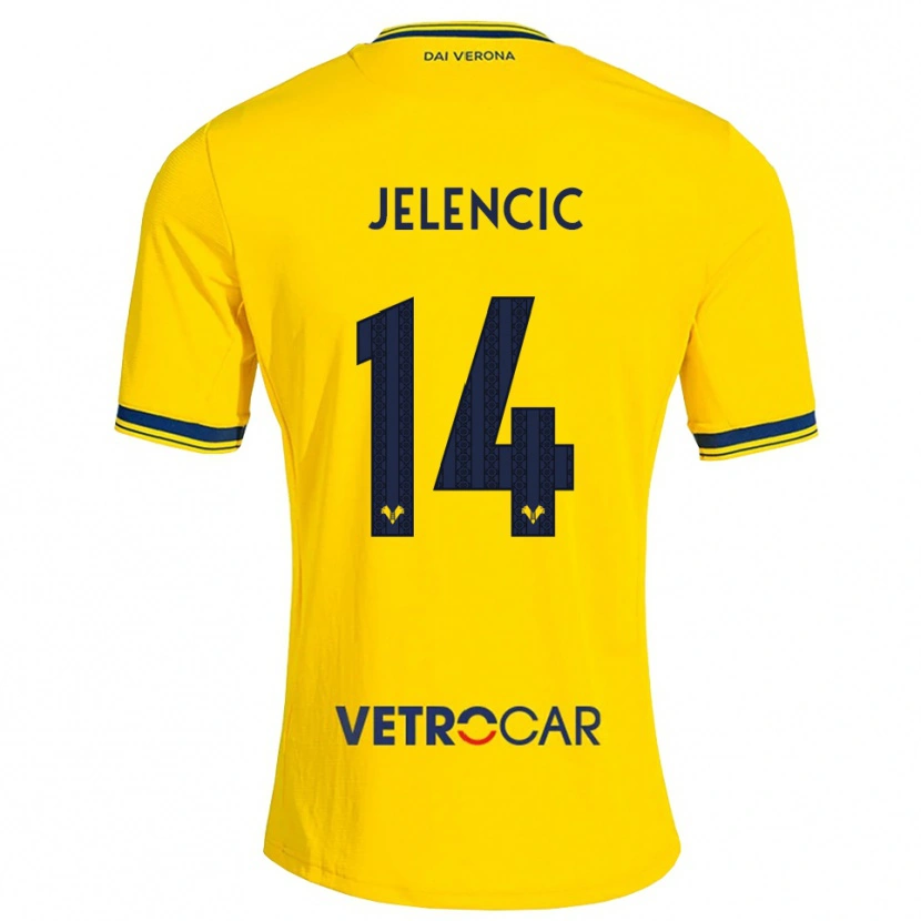 Danxen Pánské Ana Jelencic #14 Žlutá Červená Daleko Hráčské Dresy 2026/27 Dres