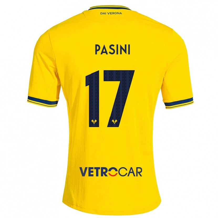 Danxen Pánské Veronica Pasini #17 Žlutá Červená Daleko Hráčské Dresy 2026/27 Dres