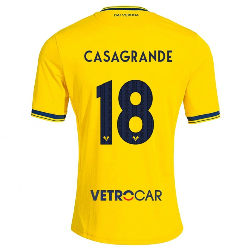 Danxen Pánské Davide Casagrande #18 Žlutá Červená Daleko Hráčské Dresy 2026/27 Dres