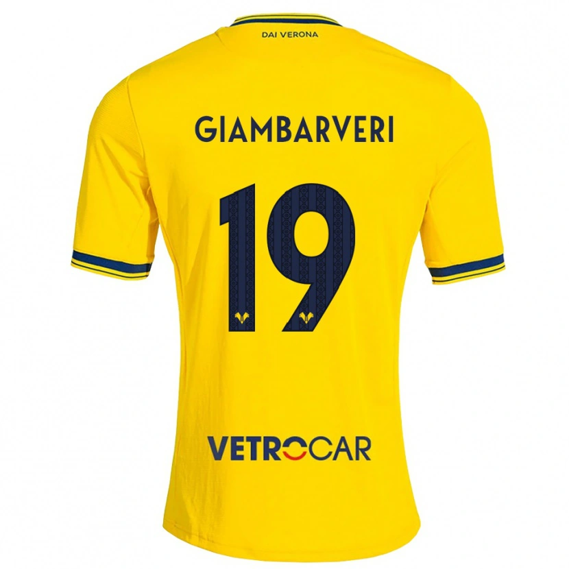 Danxen Pánské Mattia Giambarveri #19 Žlutá Červená Daleko Hráčské Dresy 2026/27 Dres