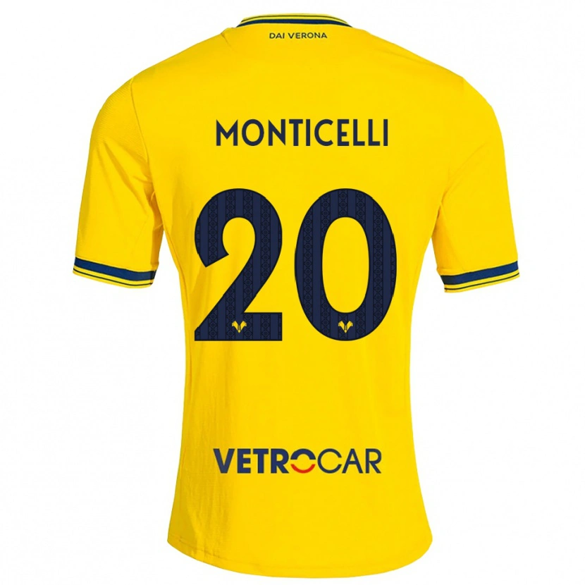 Danxen Pánské Luca Monticelli #20 Žlutá Červená Daleko Hráčské Dresy 2026/27 Dres