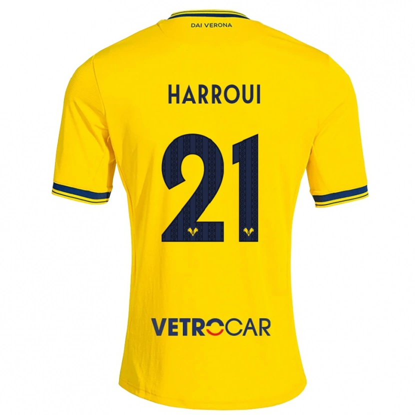Danxen Pánské Abdou Harroui #21 Žlutá Červená Daleko Hráčské Dresy 2026/27 Dres