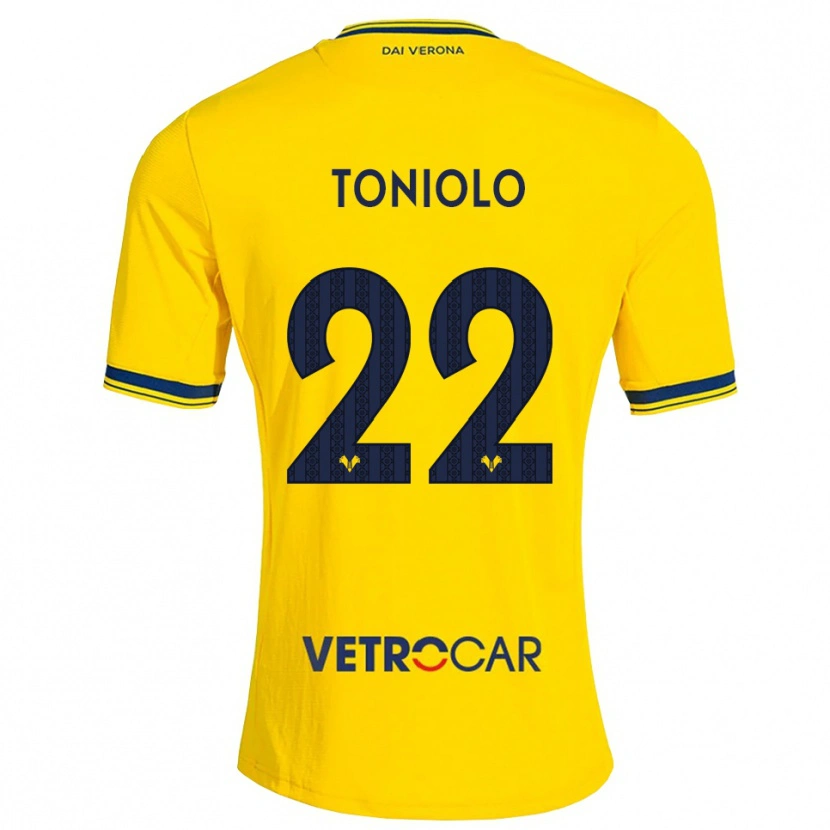 Danxen Pánské Giacomo Toniolo #22 Žlutá Červená Daleko Hráčské Dresy 2026/27 Dres