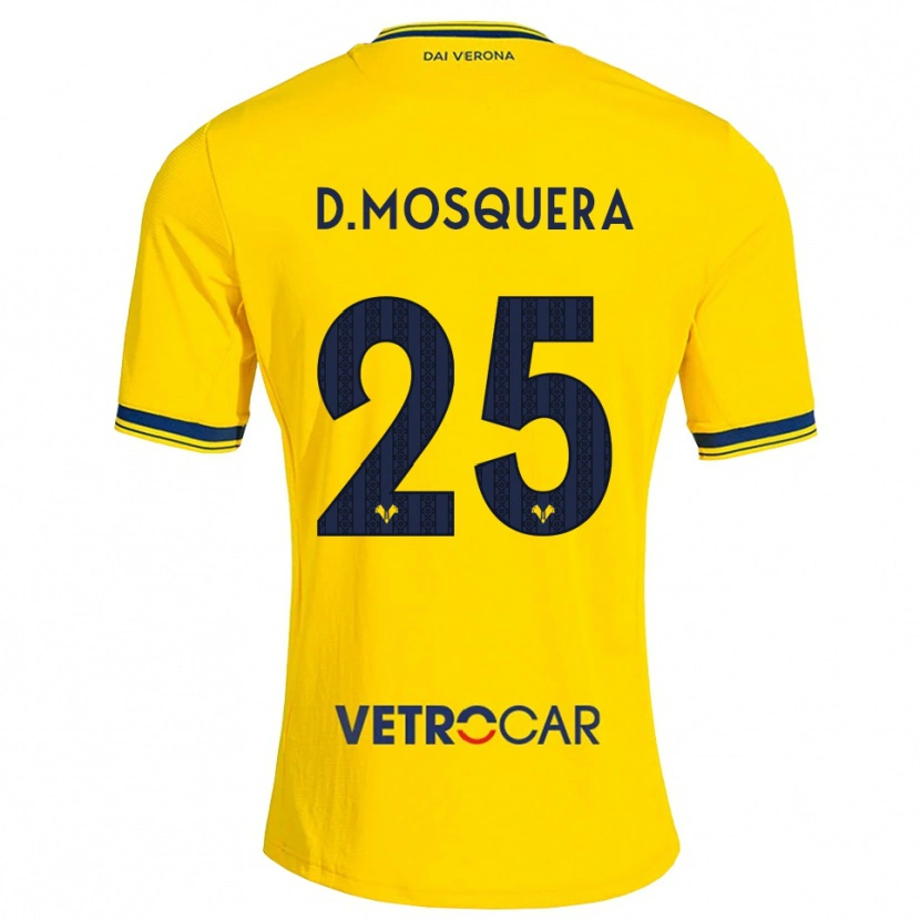 Danxen Pánské Daniel Mosquera #25 Žlutá Červená Daleko Hráčské Dresy 2026/27 Dres