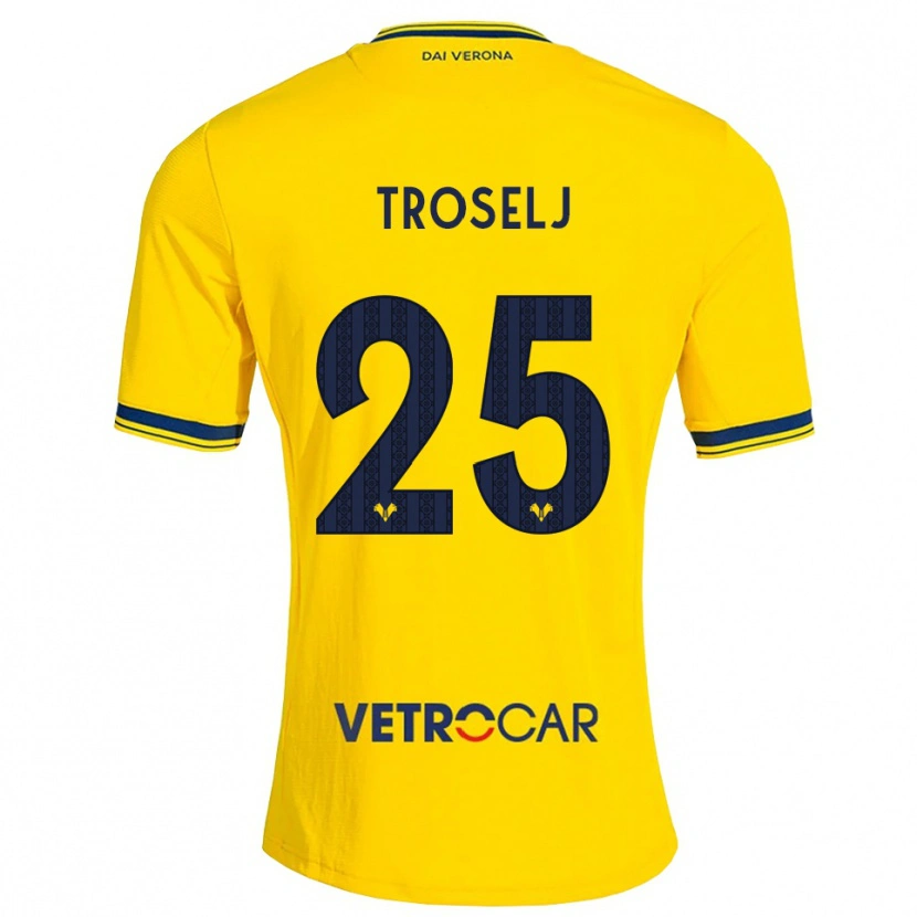 Danxen Pánské Ethan Troselj #25 Žlutá Červená Daleko Hráčské Dresy 2026/27 Dres