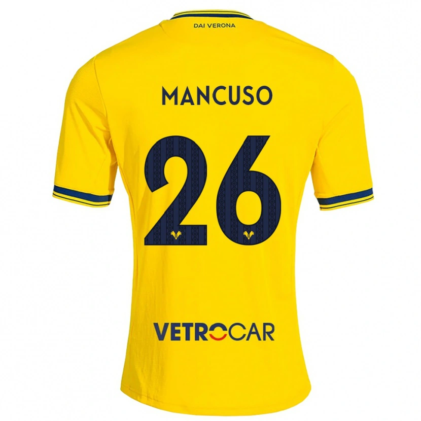 Danxen Pánské Giulia Mancuso #26 Žlutá Červená Daleko Hráčské Dresy 2026/27 Dres