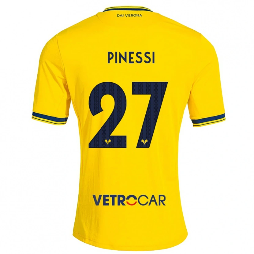 Danxen Pánské Riccardo Pinessi #27 Žlutá Červená Daleko Hráčské Dresy 2026/27 Dres