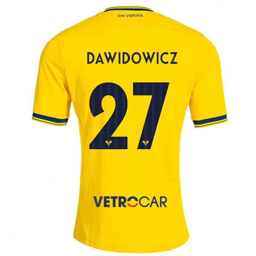 Danxen Pánské Pawel Dawidowicz #27 Žlutá Červená Daleko Hráčské Dresy 2026/27 Dres