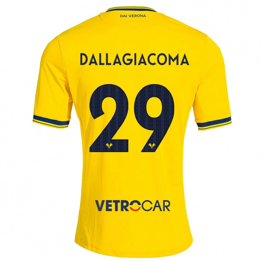 Danxen Pánské Stefania Dallagiacoma #29 Žlutá Červená Daleko Hráčské Dresy 2026/27 Dres