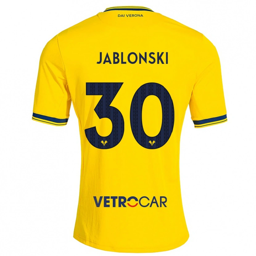 Danxen Pánské Darvin Jablonski #30 Žlutá Červená Daleko Hráčské Dresy 2026/27 Dres