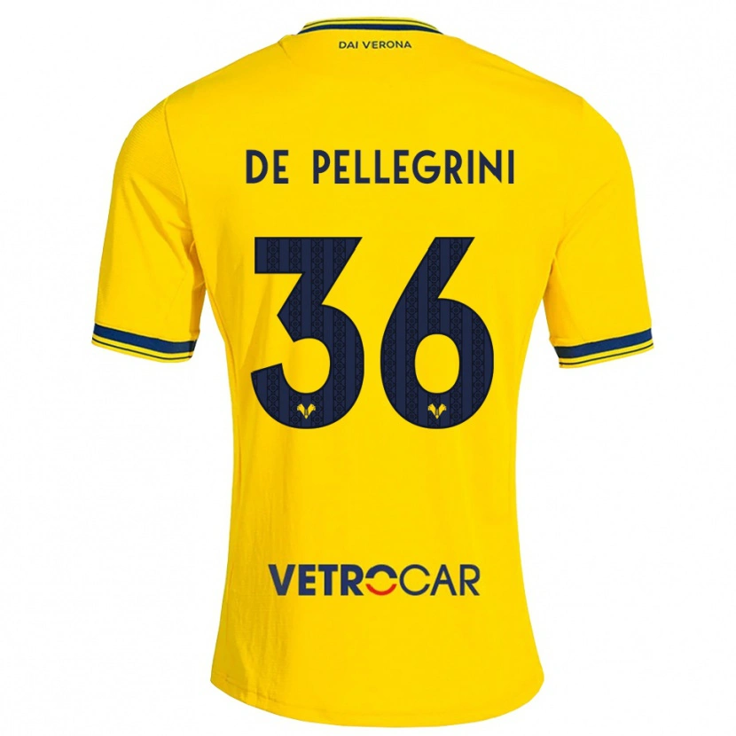 Danxen Pánské Erika De Pellegrini #36 Žlutá Červená Daleko Hráčské Dresy 2026/27 Dres